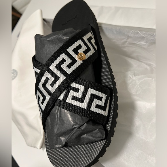 Versace Nastro Greca Crisscross Sandals main image 6